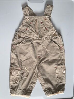 Vintage small wonders Beige Overalls with Subtle Stitching